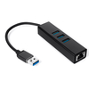 Multiport USB na 3 USB + RJ45 SPU-M07 czarny