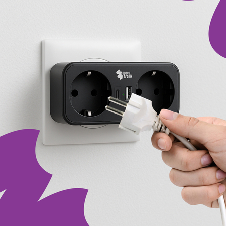 Listwa zasilająca 2xAC 1xUSB 1xUSB-C SPS-PS01W