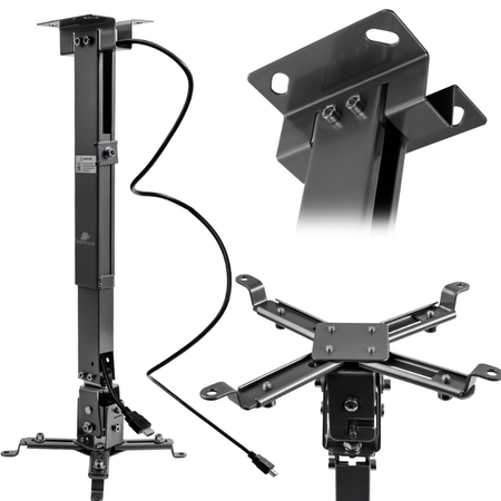 Zestaw elektryczny ekran projekcyjny 4K HD z uchwytem do projektora