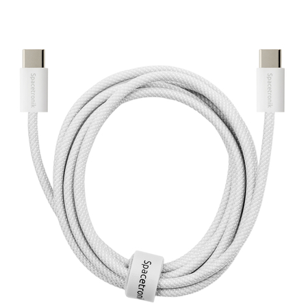 Kabel USB-C PD100/240W Spacetronik 1m biały