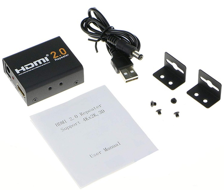 HDMI Repeater. wzmacniacz 4Kx2K Spacetronik HDRE02