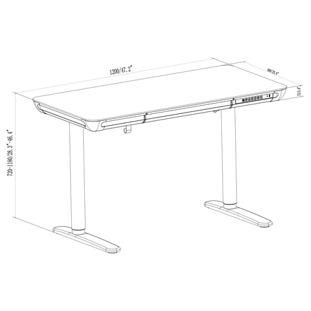 Biurko Elektryczne Spacetronik SPEB141W ASTRID