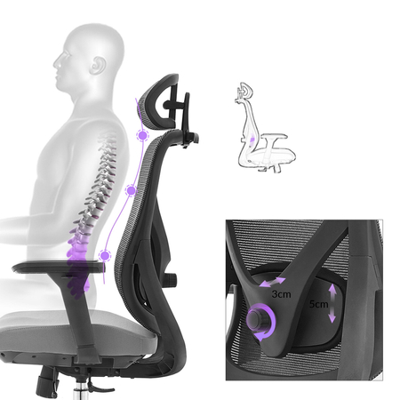 Egonomiczny fotel biurowy obrotowy ELSA Czarny