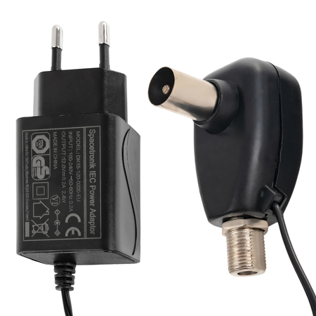 Zasilacz antenowy Spacetronik 12V/200mA gniazdo F