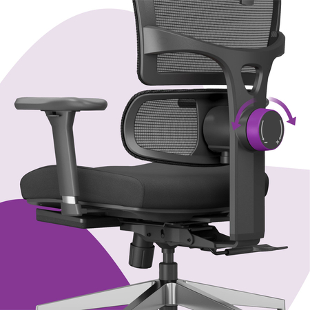 Ergonomiczny fotel Spacetronik LUMBO 44 Czarny