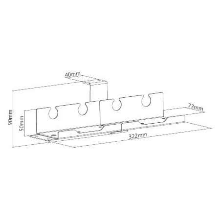 Tischhalterung für Steckdosenleistenkabel SPK-519B