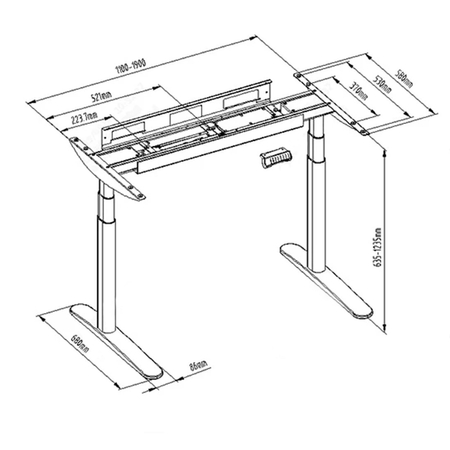 Spacetronik SPE-228B elektrischer Tischständer