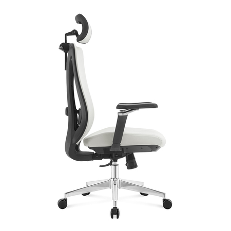 Regulowany Fotel biurowy obrotowy 5D MAURO Biały