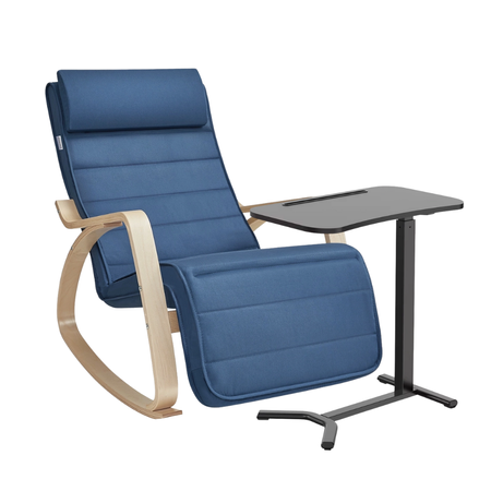 Zestaw relaksacyjny: fotel bujany Riva + stolik Buddy