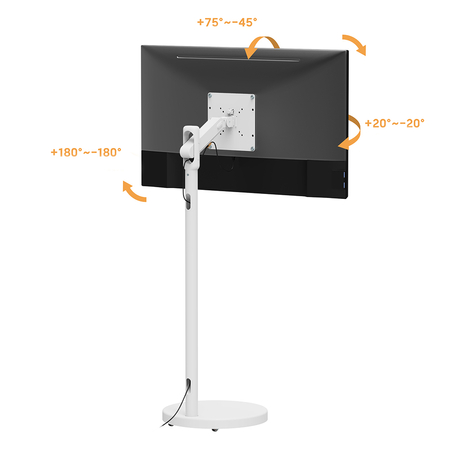 Mobilny stojak na monitor TV SPE-T02W biały