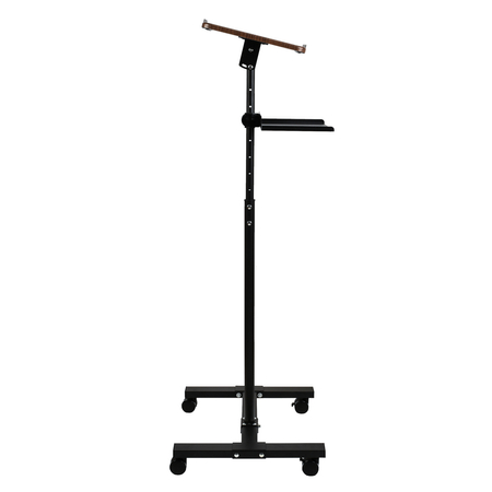 Wysoki czarny stolik pomocniczy Buddy na kółkach