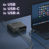 Stacja ładowania 140W GaN SR103 LED 6 USB PD+QC3.0
