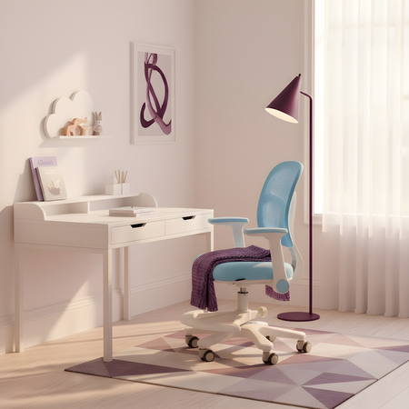 Fotel ergonomiczny dziecięcy Spacetronik SPC-XD19A Niebieskie