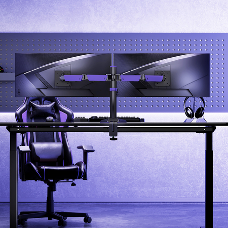 Ametystowy uchwyt dwa monitory Spacetronik SPAA120