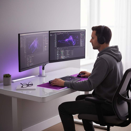 Biurko Elektryczne Astrid SPEB128WW 140x60 z Szufladą i USB