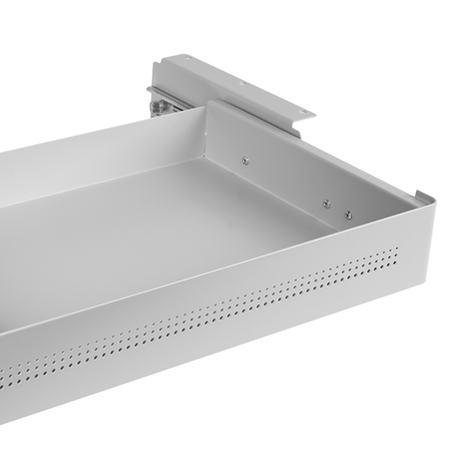 Under-Desk Storage Drawer USB Ports Large Black