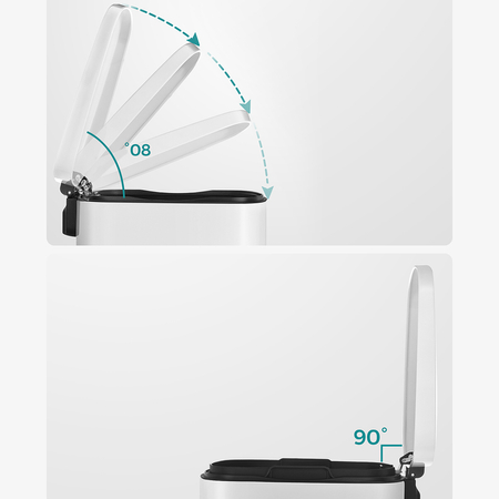 Funky Trash Can White Black Spacetronik Pojedynczy