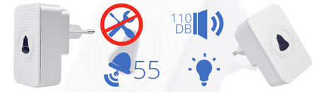 Dzwonek WiFi Spacetronik Smart Life SL-DB10 Zestaw