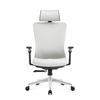 Regulowany Fotel biurowy obrotowy 5D MAURO Biały
