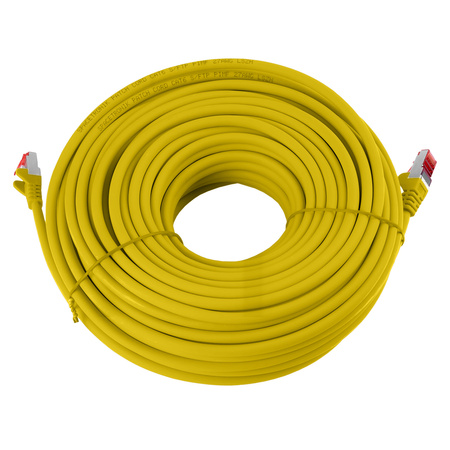 Kabel RJ45 CAT 6 S/FTP AWG27 LSZH żółty 25m