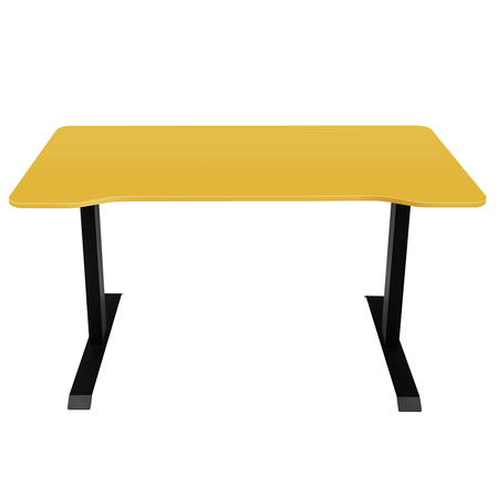 Universal-Schreibtischplatte 138x68x18 cm ERGO Senf