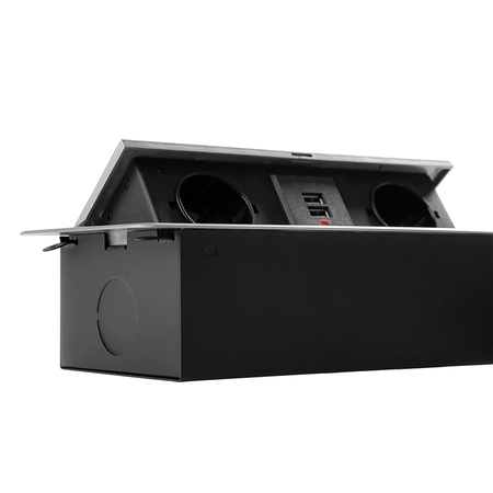 Spacetronik SPS-D24S V2 Arbeitsplattensteckdose Öffnung