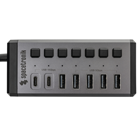 Hub 7xUSB z włącznikami Spacetronik SPU-M18