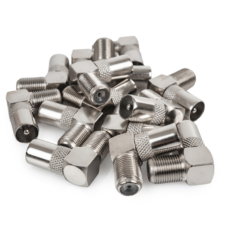 F-Buchse / TV-Stecker gewinkelt TV-IECM0190 Box 50Stk