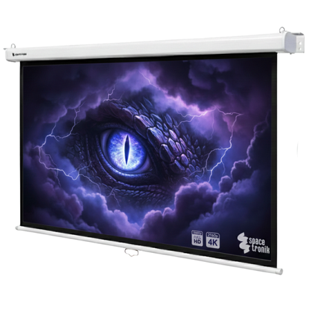 Zestaw ekran reczny 4K HD z uchwytem sufitowym do projektora