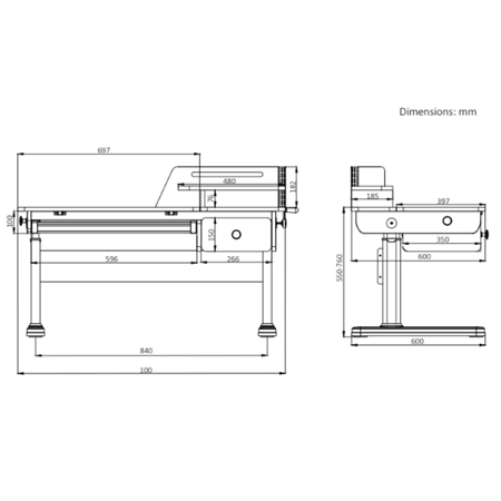Biurko dziecięce SPEX110WL_100 100×65 cm regulowane 56–75 cm