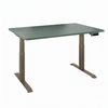 Biurko regulowane Vegard elektryczne dwusilnikowe MDF beżowo-zielone