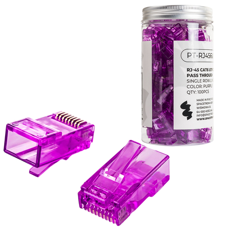 Wtyk RJ45 przelotowy kat 6 UTP PT-RJ456UP-1 100szt