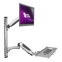 Single Monitor Wall Monitor Mount with Keyboard