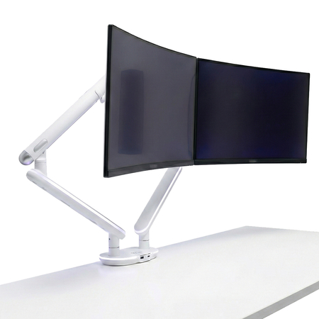 Podwójne Ramię do Monitora SPAF120LUW Białe