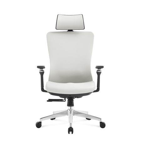 Regulowany Fotel biurowy obrotowy 5D MAURO Biały