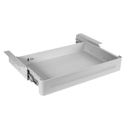 Szuflada podbiurkowa z portami USB Szara