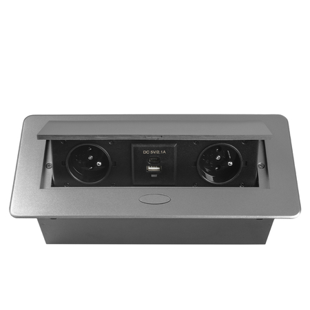 Spacetronik SPS-D24CC V2 Arbeitsplattensteckdose Öffnung