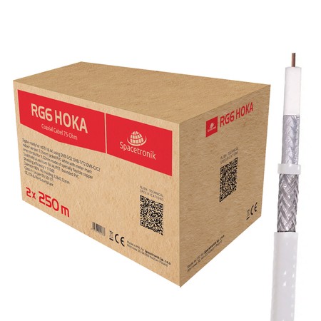 RG6 Spacetronik HOKA 102 CU Dualshield 2x250 Kabel