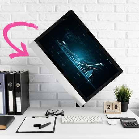 Uchwyt na dwa monitory Spacetronik SPAH222