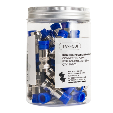 Spacetronik F-Kompressionsstecker TV-FC01 50 Stück.