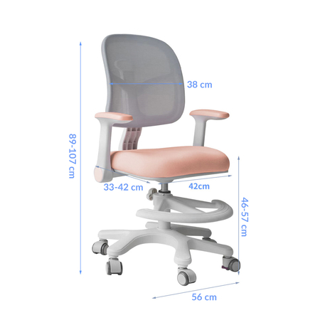 Fotel ergonomiczny dziecięcy Spacetronik SPC-XD19A Niebieskie