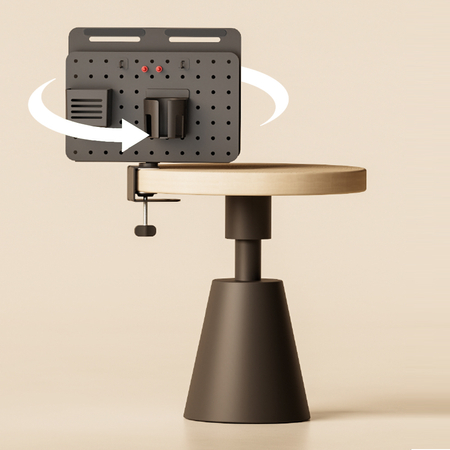 Obrotowa czarna tablica perforowana Spacetronik SPB-156B Holdee