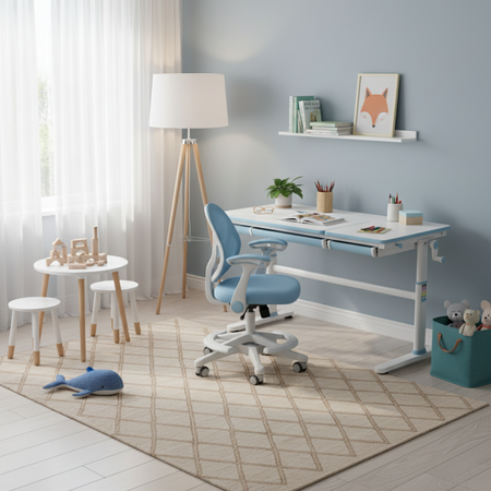 Zestaw regulowane biurko i krzesełko Spacetronik XD dla chopca
