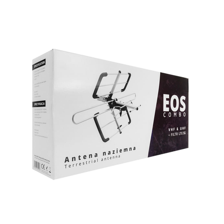 Antena DVB-T2 Spacetronik EOS Combo Black Aktywna