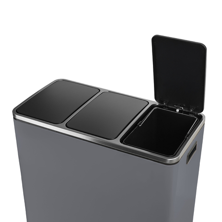 Funky Trash Can Gray Black Spacetronik Potrójny
