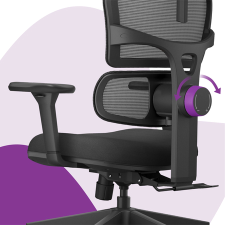 Ergonomiczny fotel Spacetronik LUMBO 33 Czarny