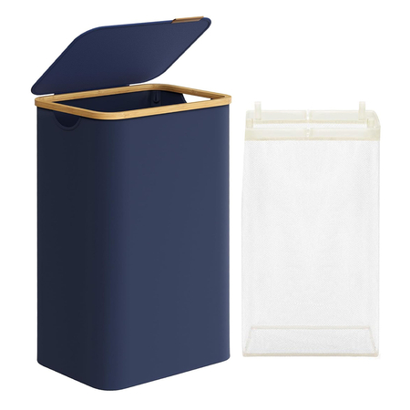 Kosz na pranie 90L 1 komorowy niebieski