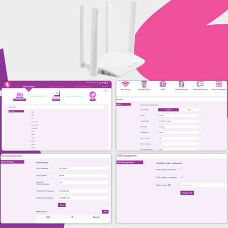 Router 5G CPE na kartę SIM 1Gb LAN SP-RM59