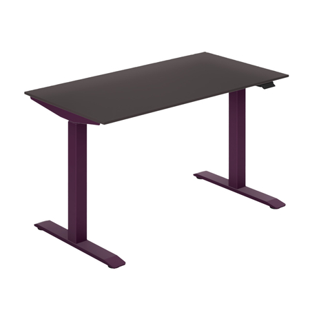 Biurko regulowane Vegard elektryczne dwusilnikowe MDF fioletowo-zielone