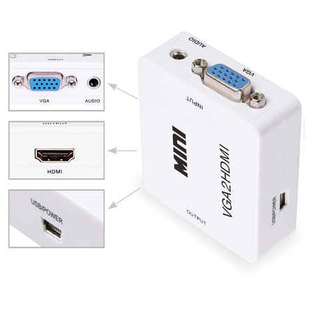 Konwerter VGA + audio na HDMI SPVA-H01